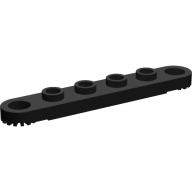 Lego deska (destička) 1x6 s ozubenými konci, černá (426226, 4109660, 4189329, 4225507)